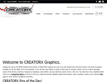 Tablet Screenshot of creatorxgraphics.com